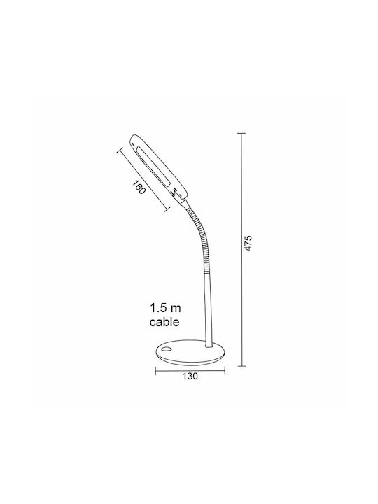 Aca Baz LED Office Lamp with Flexible Arm in Green Color