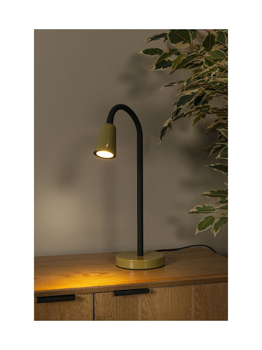 Lucide Lightning Jasper Настолна Лампа За Бюро с Гъвкаво Рамо за Патрон GU10 в Зелен Цвят