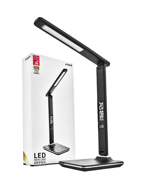 Avide ABLDL-OLC-6W-BL LED Schreibtischlampe faltbar in Schwarz Farbe