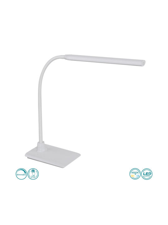 Eglo Laroa LED Φωτιστικό Γραφείου με Εύκαμπτο Βραχίονα σε Λευκό Χρώμα