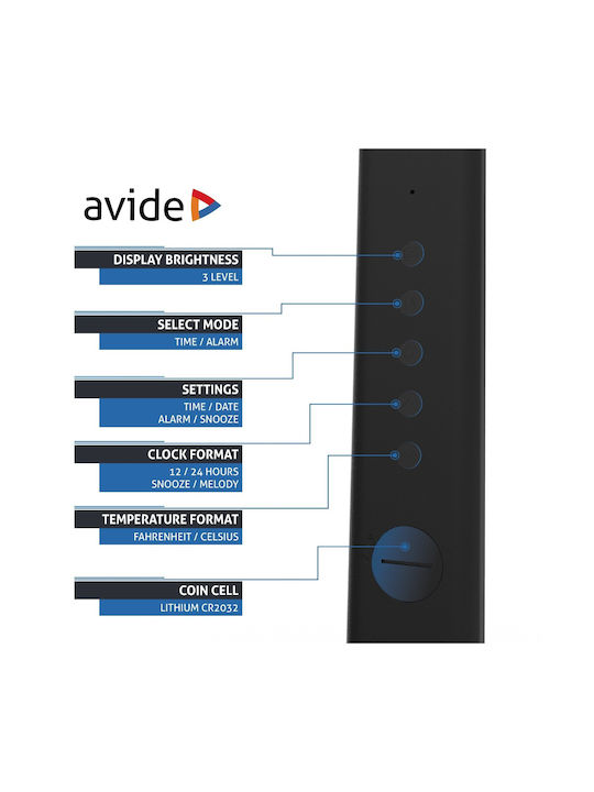 Avide ABLDL-OLC-6W-BL LED Schreibtischlampe faltbar in Schwarz Farbe