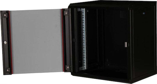 Equip Επιτοίχια Καμπίνα Rack 19U 60x45cm Μαύρο EPM-12-6045-B-CBAA