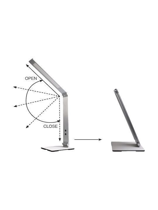 VK Lighting LED Φωτιστικό Γραφείου Αναδιπλούμενο σε Μαύρο Χρώμα