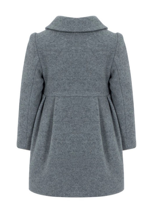 Kids Short Coat with Lining & Hood Grey