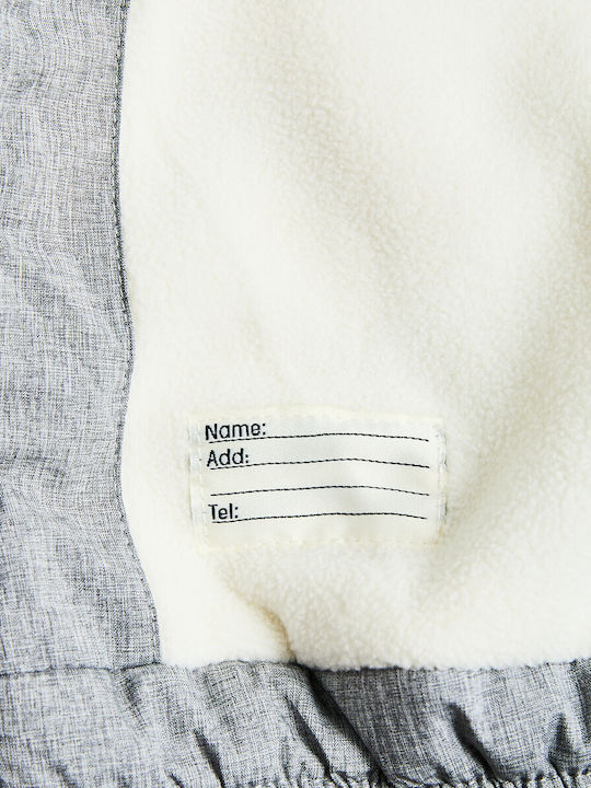 Kids Short Fur with Lining & Hood Grey