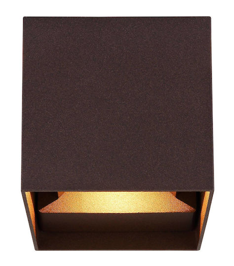 Globo Lighting Wall-Mounted Outdoor LED Light IP54 3W With Warm White Light 10x10cm