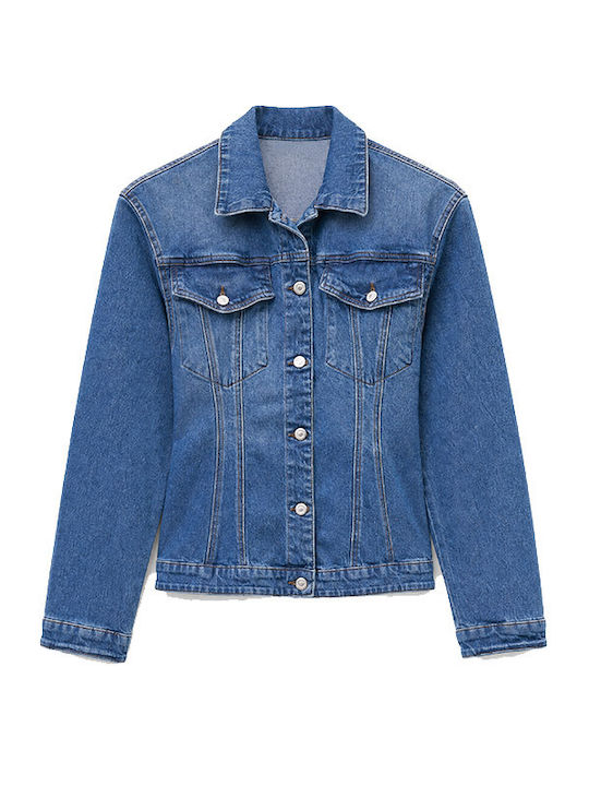 Damen Jean Jacke Blau