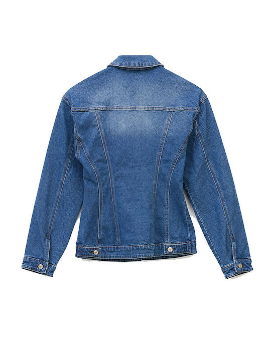 Damen Jean Jacke Blau