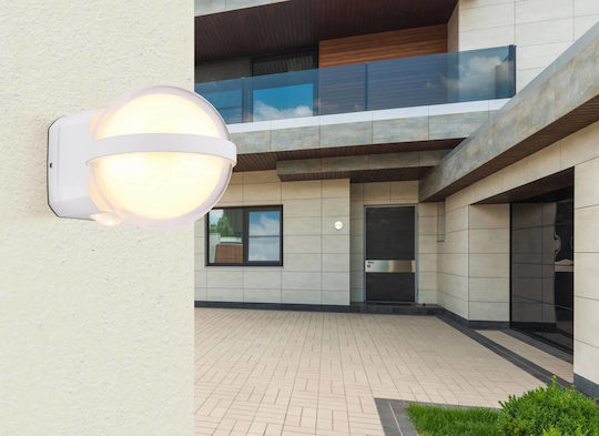 Globo Lighting Wall-Mounted Outdoor Ceiling Light LED IP54 12W with Warm White Light 10.5x11εκ.