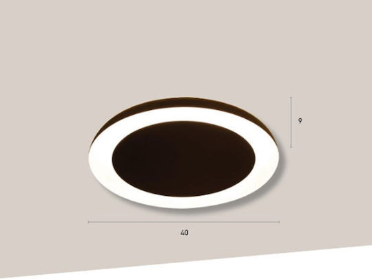Luma Plafonieră De Tavan 40cm Neagră Cu LED Integrat