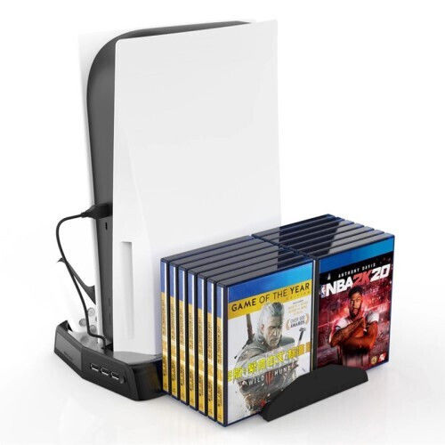 Cooling Fan, Charging Station και Rack Storage Organizer για PS5 / PS5 Digital Edition -Black