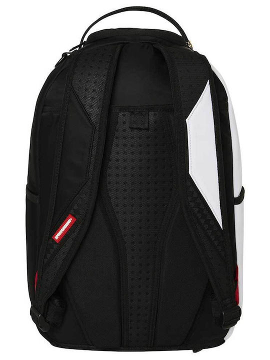 Sprayground School Backpack for Junior High - High School with Water Bottle Holder Backpack Shark Central Black White Stencil 29.2 x 15.2 x 45.7cm