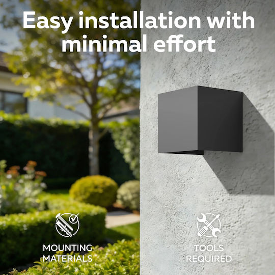 Lampa Wall-Mounted Outdoor Light LED IP54 7W with Warm White Light Double Beam