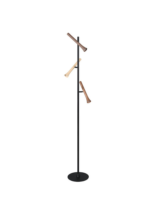 Trio Lighting Fiato LED Floor Lamp H150xW23cm. with Adjustable White Light 400lm Black