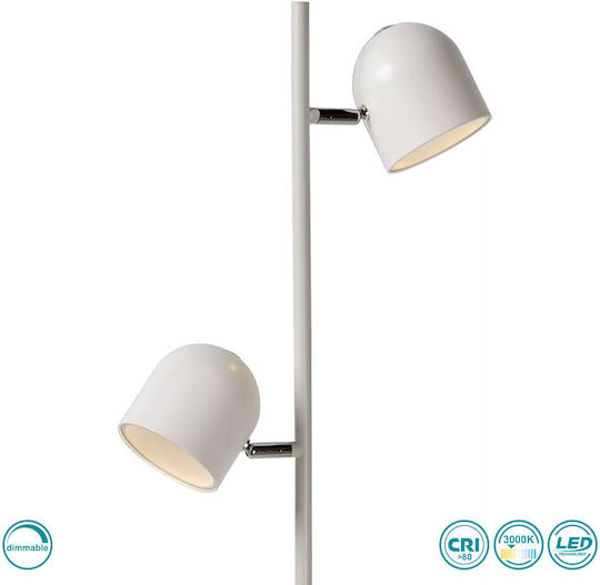 Lucide Lightning Skanska LED Stehleuchte H141xB32cm. mit Warmweißem Licht 450lm Weiß
