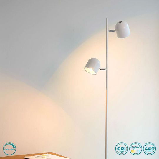 Lucide Lightning Skanska LED Stehleuchte H141xB32cm. mit Warmweißem Licht 450lm Weiß