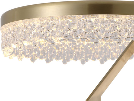 Eurolamp Arte Illumina Glory LED Floor Lamp H160xL40cm with Warm White Light 2100lm Gold