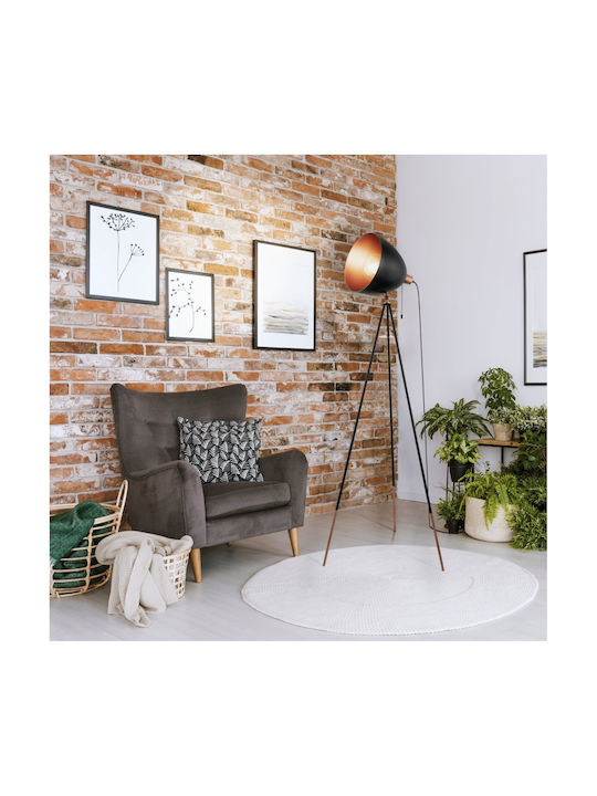 Eglo Chester Vintage Stehleuchte H135.5xB60cm. mit Fassung für Lampe E27 Schwarz