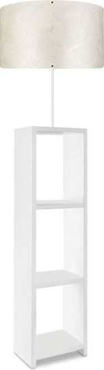 Megapap Loyd Stehleuchte H150xB38cm. mit Fassung für Lampe E27 Weiß