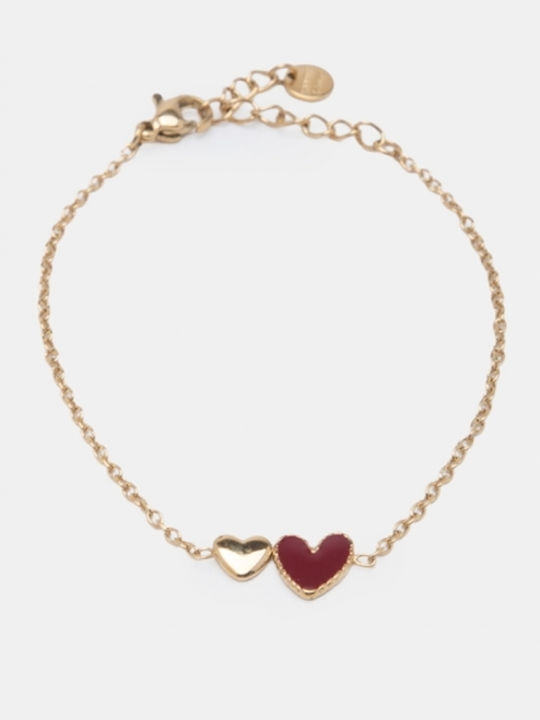 Luigi Damen Armband Kette mit Herz-Design