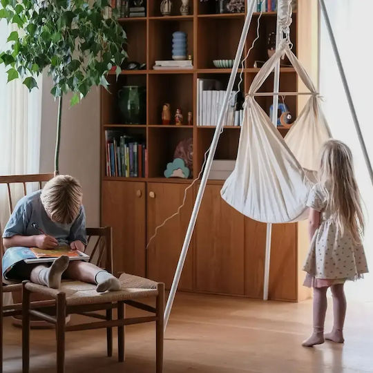 Membantu Aufhängige Hölzernes Kinder Schaukel 100x32x90cm Beige
