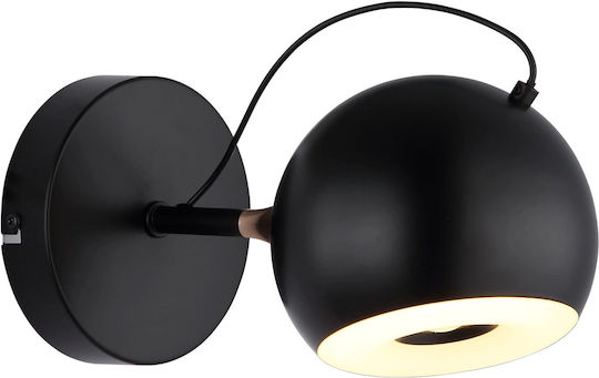 Globo Lighting Wandleuchte mit Integrierte LED und Warmes Weiß Licht Schwarz