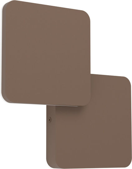 Eglo Pedersano Wall Lamp with Integrated LED and Adjustable Warm to Cool White Light Brown 14x4.7x14cm