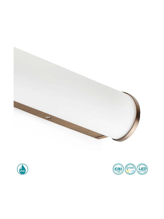 Faro Barcelona Danubio Modern Leuchte Badezimmer mit Integrierter LED und Warmweißes Licht Bronze 57.5x9cm