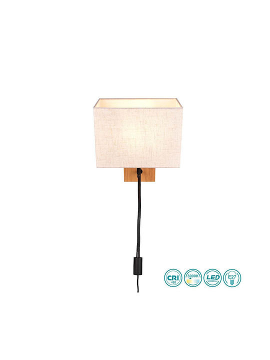 Trio Lighting Модерен Осветително тяло За стена с фасунга E27 и ключ Черен 30x25см.