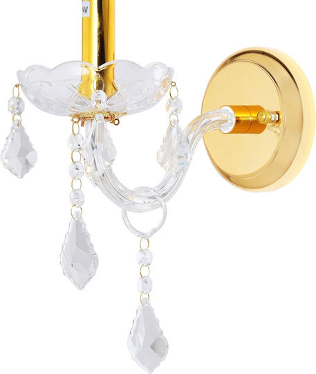 Artekko Wall Lamp Gold 20x20x25cm Artekko Wall Lamp Gold 20x20x25cm