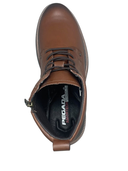 Leder Herrenstiefel Tabac Braun