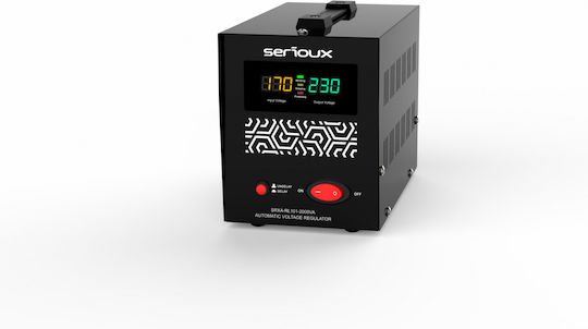 Serioux Srxa-rl101-2000va Stabilizator De Tensiune Cu Releu 2000va Ip20 Protecție La Tensiune Scăzută Supratensiune