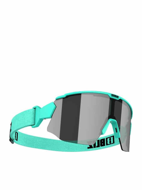 Bliz Unisex Sonnenbrillen mit Silbernem Rahmen und Silbernem Spiegelglas