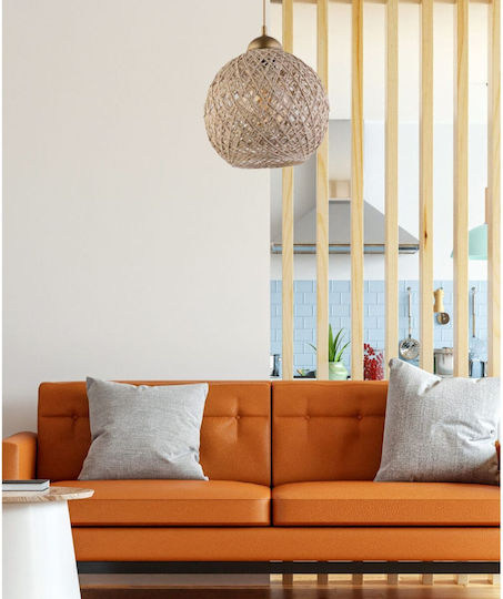 HomeMarkt Κρεμαστό Φωτιστικό Μπεζ 22x5x55εκ. HomeMarkt Κρεμαστό Φωτιστικό Μπεζ 22x5x55εκ.