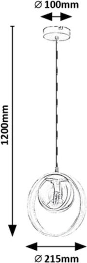 Rabalux Pendant Light Gray with Socket E14, E.14 21.5cm