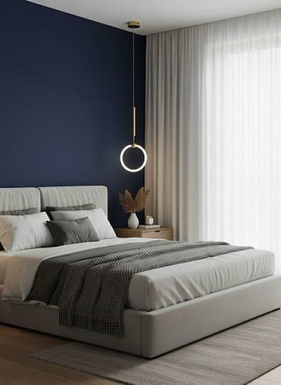 Atman Toulouse Hängelampe Gold 25x60cm.