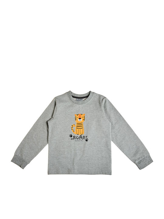 Alouette Kinder-Nachtwäsche Winter Baumwoll-Grau Alouette Kinder-Nachtwäsche Winter Baumwoll-Grau