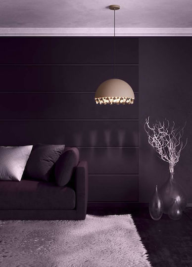 Eglo Gaetano 2 Lumini Suspendate Maro Cu Cristale Pentru Bază De Bec E27 45x150x150cm