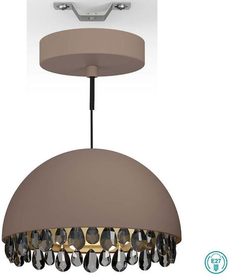 Eglo Gaetano 2 Lumini Suspendate Maro Cu Cristale Pentru Bază De Bec E27 45x150x150cm