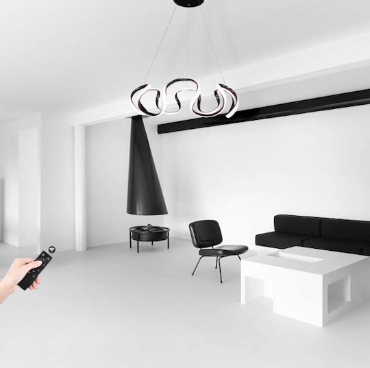 Atman Leggenda Ibiza Deckenleuchte Schwarz LED 56x22cm