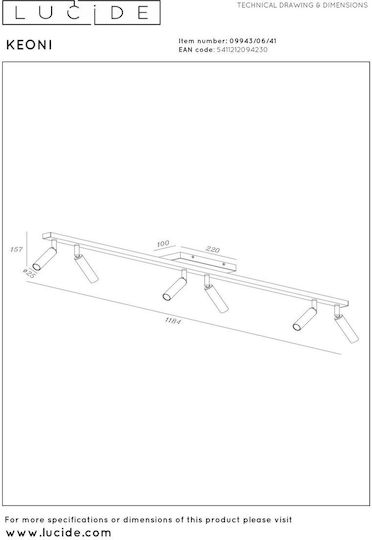 Lucide Lightning Keoni Σποτ με Ντουί G9 Lucide Lightning Keoni Σποτ με Ντουί G9