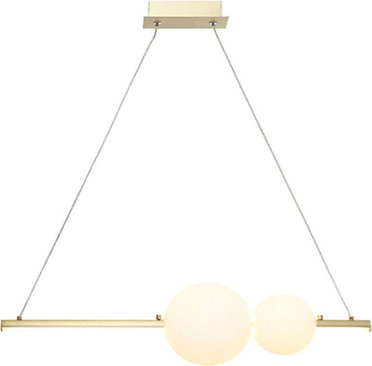Zambelis Lights Lustră Auriu Calea ferată 62x15x210cm.
