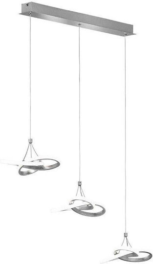 Wofi Eliot Hängelampe Silber 82cm.