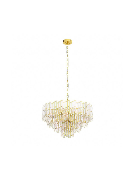 Eglo Calmeilles Kronleuchter 10xE14 Ø78cm mit Kristallen Kupfer 39614