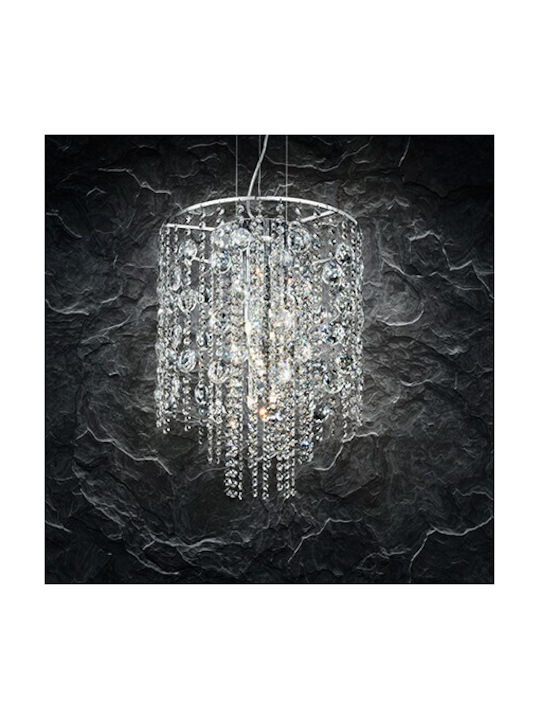 Ideal Lux Chandelier with Crystals 10xG9 Transparent 51cm 044767