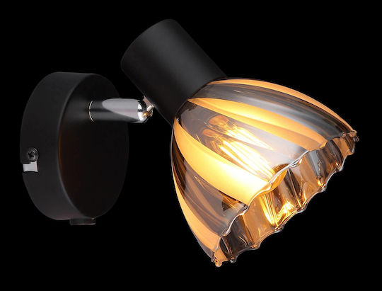 Globo Lighting Μονό Σποτ με Ντουί E14 σε Μαύρο Χρώμα