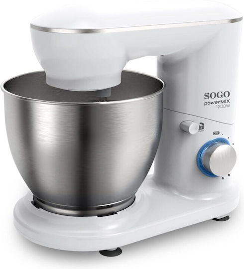 Sogo Stand Mixer 1500W With Stainless Bowl 6lt White