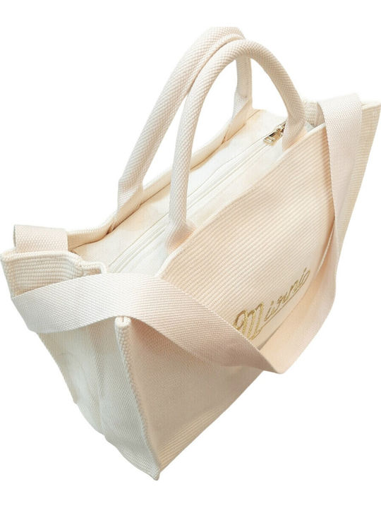 W'el Woman's Elegance W'el Woman's Elegance Stoff Strandtasche Beige