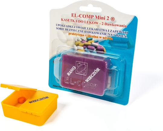 El-comp Mini Organizator de pastile Albastru Pp35