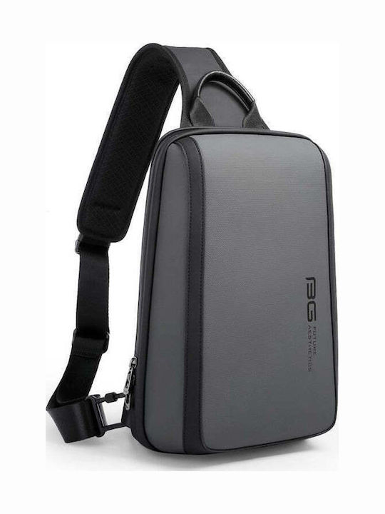 Herren Schulter / Crossbody Tasche Grau